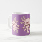 Cute Pink Axolotl Thunder_Cove Koffiemok (Voorkant links)