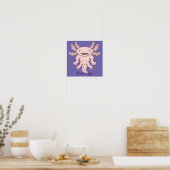 Cute Pink Axolotl Thunder_Cove Poster (Keuken)