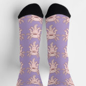 Cute Pink Axolotl Thunder_Cove  Sokken (Top)
