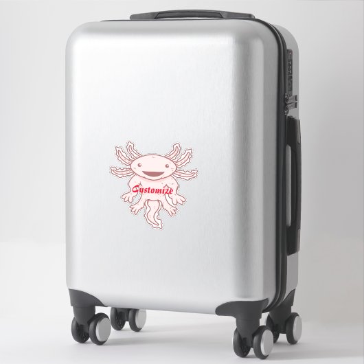 Cute Pink Axolotl Thunder_Cove Sticker (Koffer)