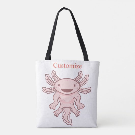 Cute Pink Axolotl Thunder_Cove Tote Bag (Achterkant)