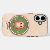 Cute Pink Baby Bird Painting Custom Name  Case-Mate iPhone Case (Achterkant (horizontaal))