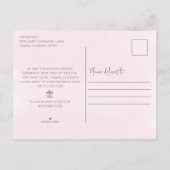 Cute Pink  Baby Carriage Classic Uitnodiging Briefkaart (Achterkant)