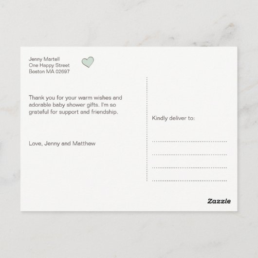 Cute Pink Baby Clothes | Baby shower Hartelijk dan Briefkaart (Achterkant)