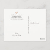 Cute Pink Baby Clothesline | Baby shower Hartelijk Briefkaart (Achterkant)