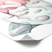 Cute Pink Baby Dragon Hatching Art Poster (Hoek)