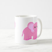 Cute Pink Baby Elephant Koffiemok (Voorkant rechts)