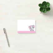Cute Pink Baby Elephant met Polka Dot Ears Post-it® Notes (Kantoor)