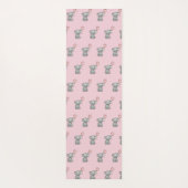 Cute Pink Baby Elephant Namaste Yoga Mat (Achterkant)
