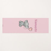 Cute Pink Baby Elephant Namaste Yoga Mat (Voorkant (horizontaal))