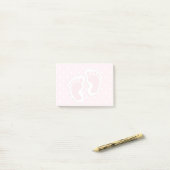 Cute Pink Baby Girl Footprint Post-it® Notes (Op bureau)