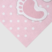 Cute Pink Baby Girl Footprint Tissuepapier (Detail)