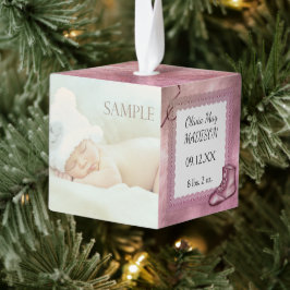 Cute Pink Baby Girl Fotosjabloon Decoratie