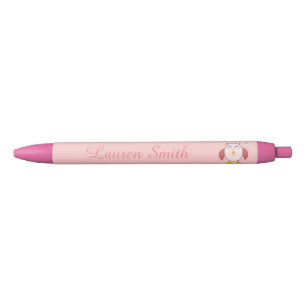 Cute Pink Baby Girl Owl Aangepaste pen