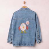 Cute Pink Baby Girl Owl Denim Jacket (Hangar)