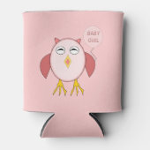 Cute Pink Baby Girl Owl Koelbox Blikjeskoeler (Voorkant)
