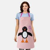 Cute Pink Baby Girl Penguin Schort (Gedragen)