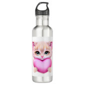 Cute Pink Baby Kitten Waterfles (Voorkant)