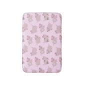Cute Pink Baby Patroon & Stippen Badmat (Voorkant Verticaal)