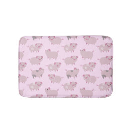 Cute Pink Baby Patroon & Stippen Badmat