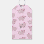 Cute Pink Baby Patroon & Stippen Cadeaulabel (Achterkant)