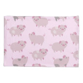 Cute Pink Baby Patroon & Stippen Kussensloop (Achterkant)