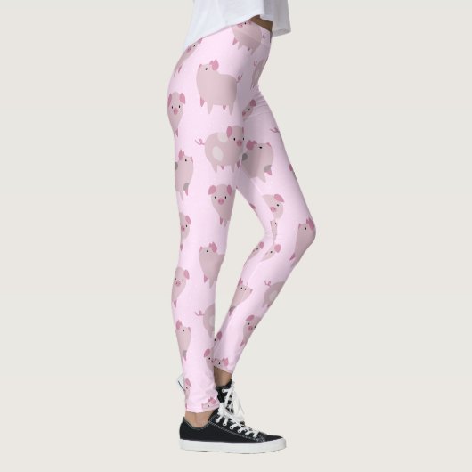 Cute Pink Baby Patroon & Stippen Leggings (Rechts)