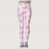 Cute Pink Baby Patroon & Stippen Leggings (Voorkant)
