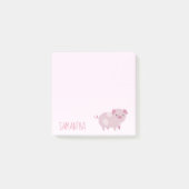 Cute Pink Baby Patroon & Stippen Post-it® Notes (Voorkant)