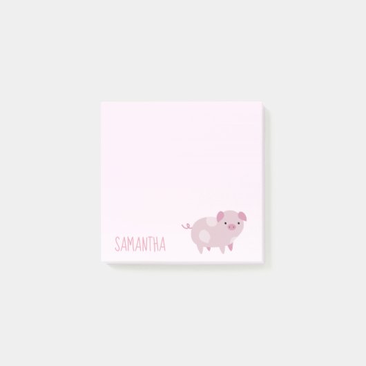 Cute Pink Baby Patroon & Stippen Post-it® Notes (Voorkant)