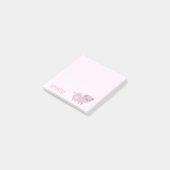 Cute Pink Baby Patroon & Stippen Post-it® Notes (Schuin)