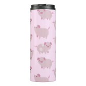 Cute Pink Baby Patroon & Stippen Thermosbeker (Achterkant)