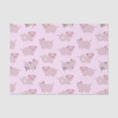Cute Pink Baby Patroon & Stippen Tissuepapier (Voorkant)