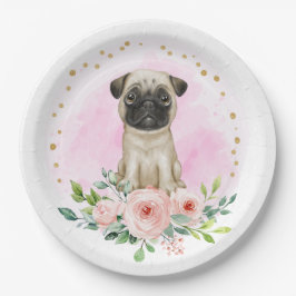 Cute Pink Baby Pug Paper Bord