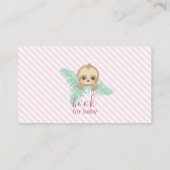 Cute Pink Baby Sloth Book Request Baby shower Informatiekaartje (Achterkant)