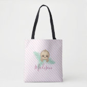 Cute Pink Baby Sloth Monogram Canvas tas (Voorkant)