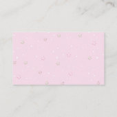 Cute Pink Baby Teddy Bear Balloons Diaper Raffle Informatiekaartje (Achterkant)