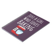 Cute Pink Baker Gifts For Baby Girls Kids Baking Notitieboek (Linkerzijde)