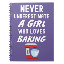 Cute Pink Baking Gifts For Baby Girls Kids Baker Notitieboek