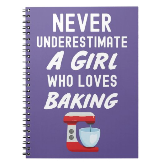 Cute Pink Baking Gifts For Baby Girls Kids Baker Notitieboek (Voorkant)