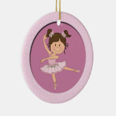 Cute Pink Ballerina 1 Ballet Star Keramisch Ornament (Rechts)