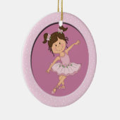 Cute Pink Ballerina 2 Ballet Star Keramisch Ornament (Rechts)