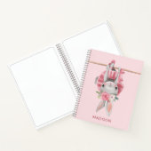 Cute Pink Ballerina Ballet Bunny Persoonlijk Notitieboek (Binnen)