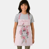 Cute Pink Ballerina Ballet Bunny Persoonlijk Schort (Insitu)