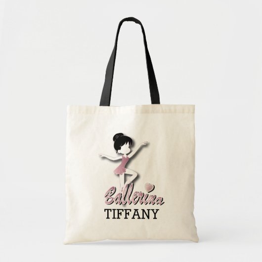 Cute Pink Ballerina Girl | Ballet Dancer Tote Bag (Voorkant)