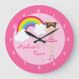 Cute Pink Ballerina Grote Klok