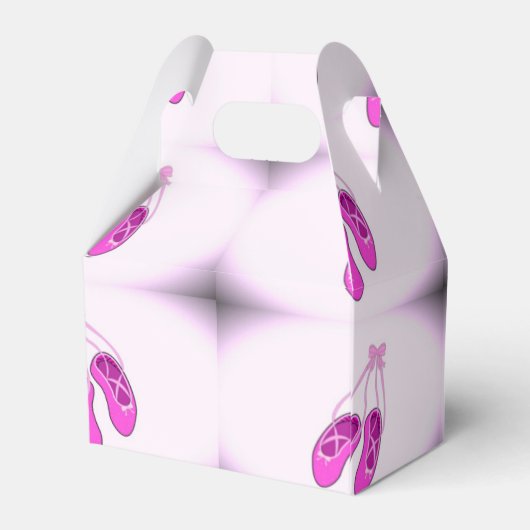 Cute pink ballerina schoenen bedankdoosjes (Achterkant)