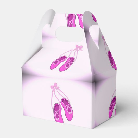 Cute pink ballerina schoenen bedankdoosjes (Voorkant Zijde)