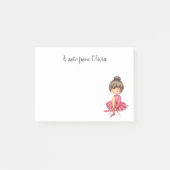 Cute Pink Ballet Dancer Post-it® Notes (Voorkant)