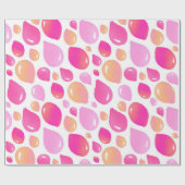 Cute Pink Balloon Girly Pattern Cadeaupapier (Vlak)